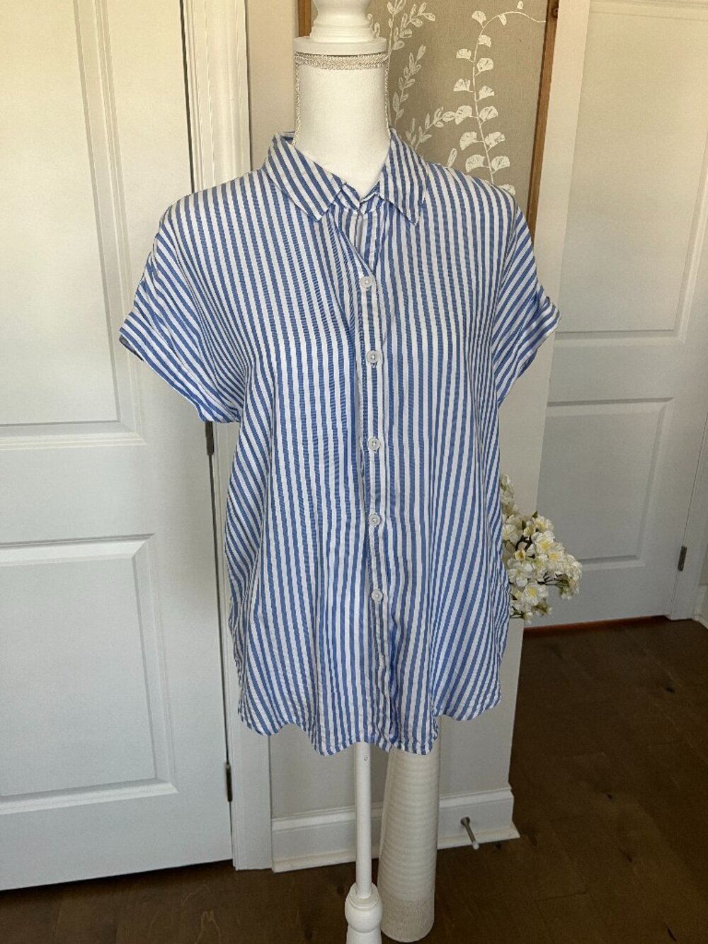 Striped Button Down Shirt SIze M